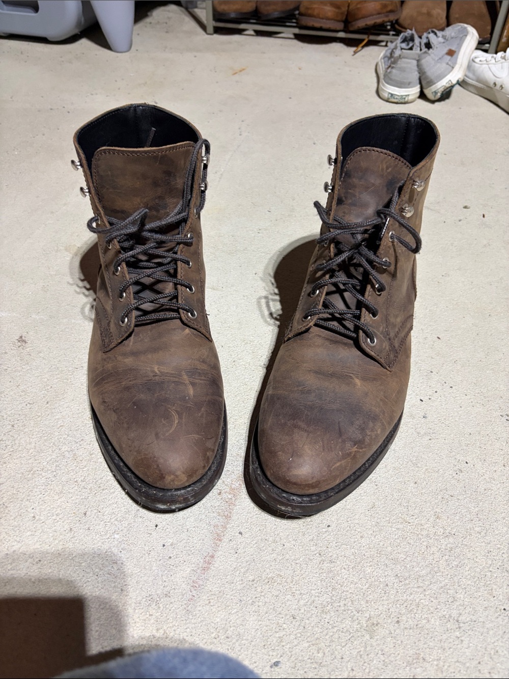 Thursday Boot Company President, slightly distress brown Leather Lace-Up boots